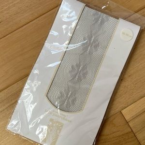 Vintage paper white Lace Pantyhose, Size M-L